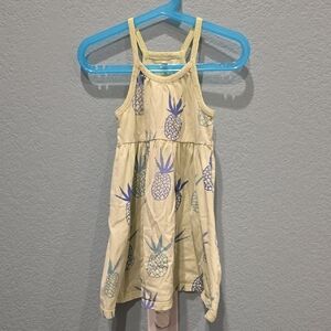 Tea Collection Pineapple Dress - Cream and Blue
